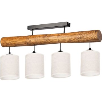 Flush-mount chandelier TRENO 4xE27/25W/230V Pine