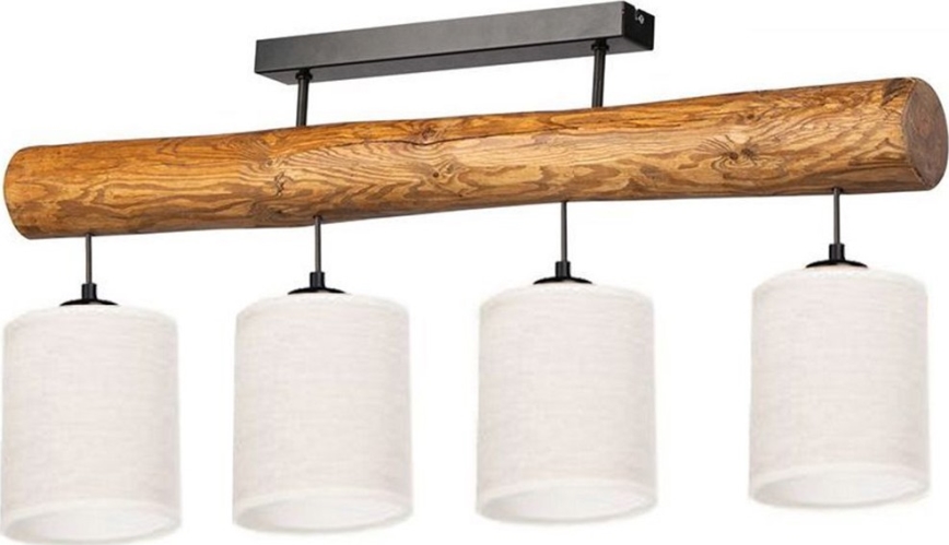 Flush-mount chandelier TRENO 4xE27/25W/230V Pine