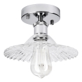 Flush-mount chandelier TRISH 1xE27/15W/230V polished chrome/clear
