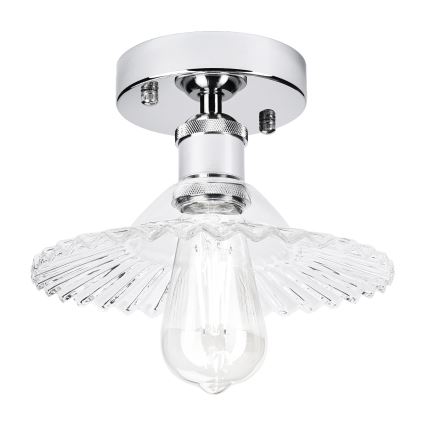 Flush-mount chandelier TRISH 1xE27/15W/230V polished chrome/clear