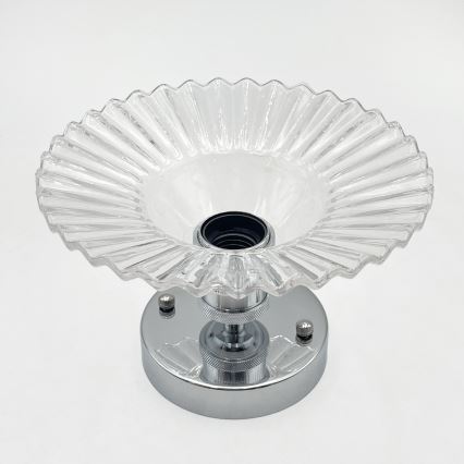 Flush-mount chandelier TRISH 1xE27/15W/230V polished chrome/clear