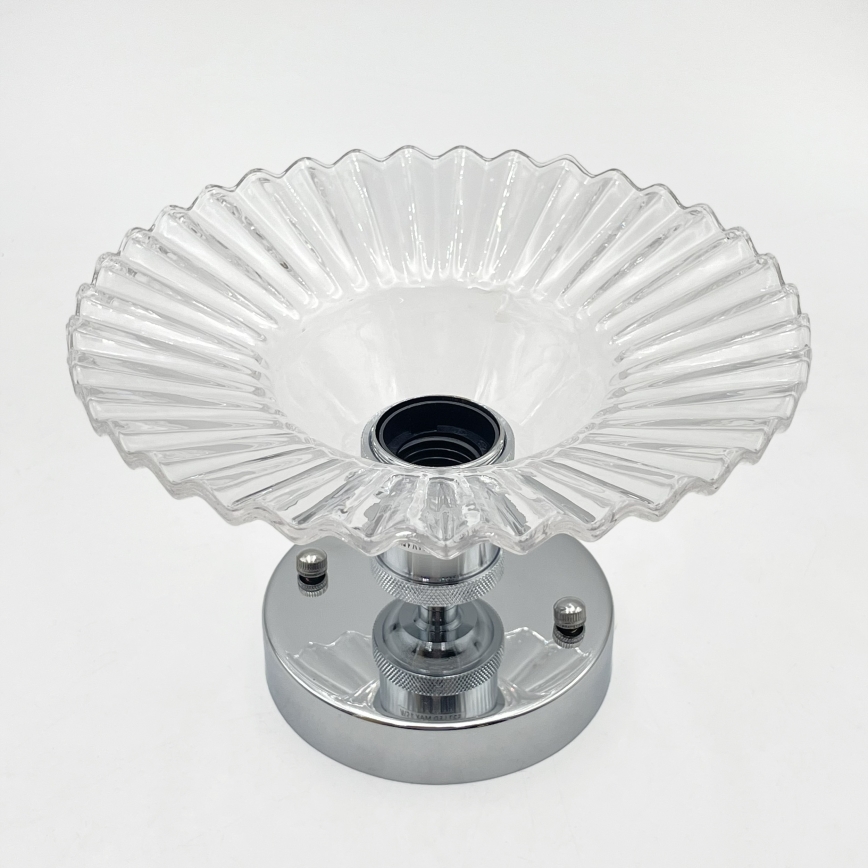 Flush-mount chandelier TRISH 1xE27/15W/230V polished chrome/clear