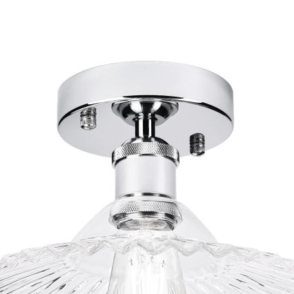 Flush-mount chandelier TRISH 1xE27/15W/230V polished chrome/clear