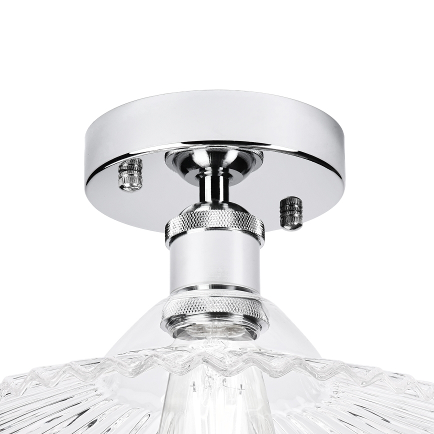 Flush-mount chandelier TRISH 1xE27/15W/230V polished chrome/clear