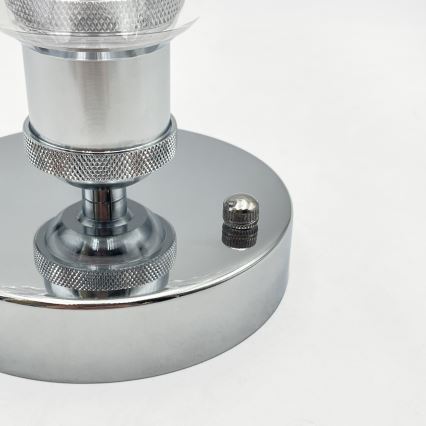 Flush-mount chandelier TRISH 1xE27/15W/230V polished chrome/clear