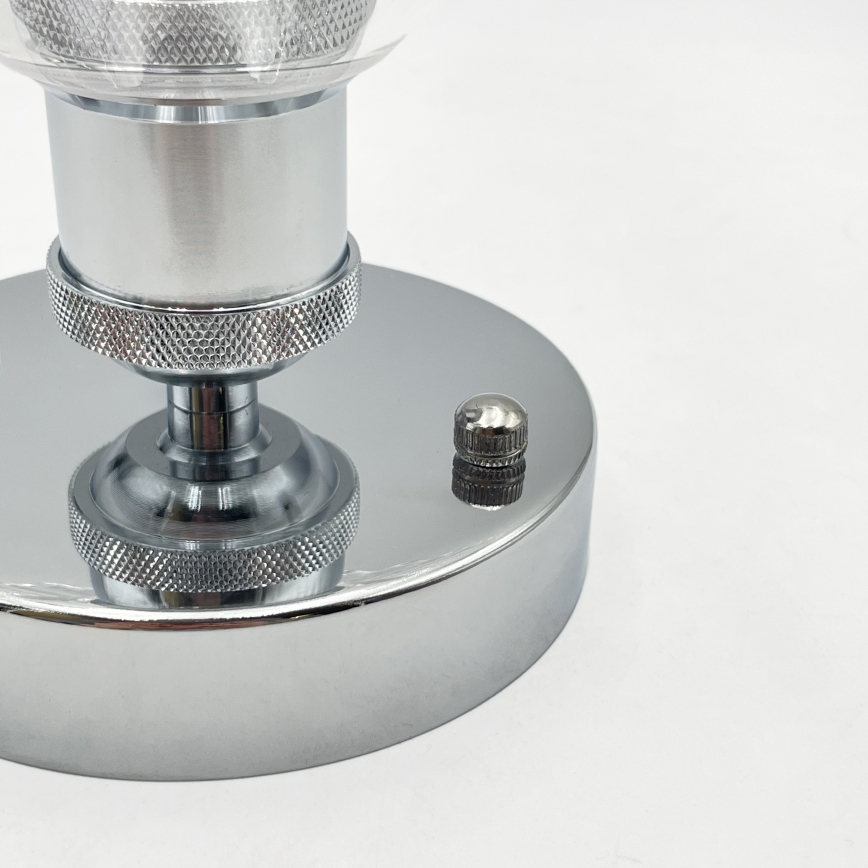 Flush-mount chandelier TRISH 1xE27/15W/230V polished chrome/clear