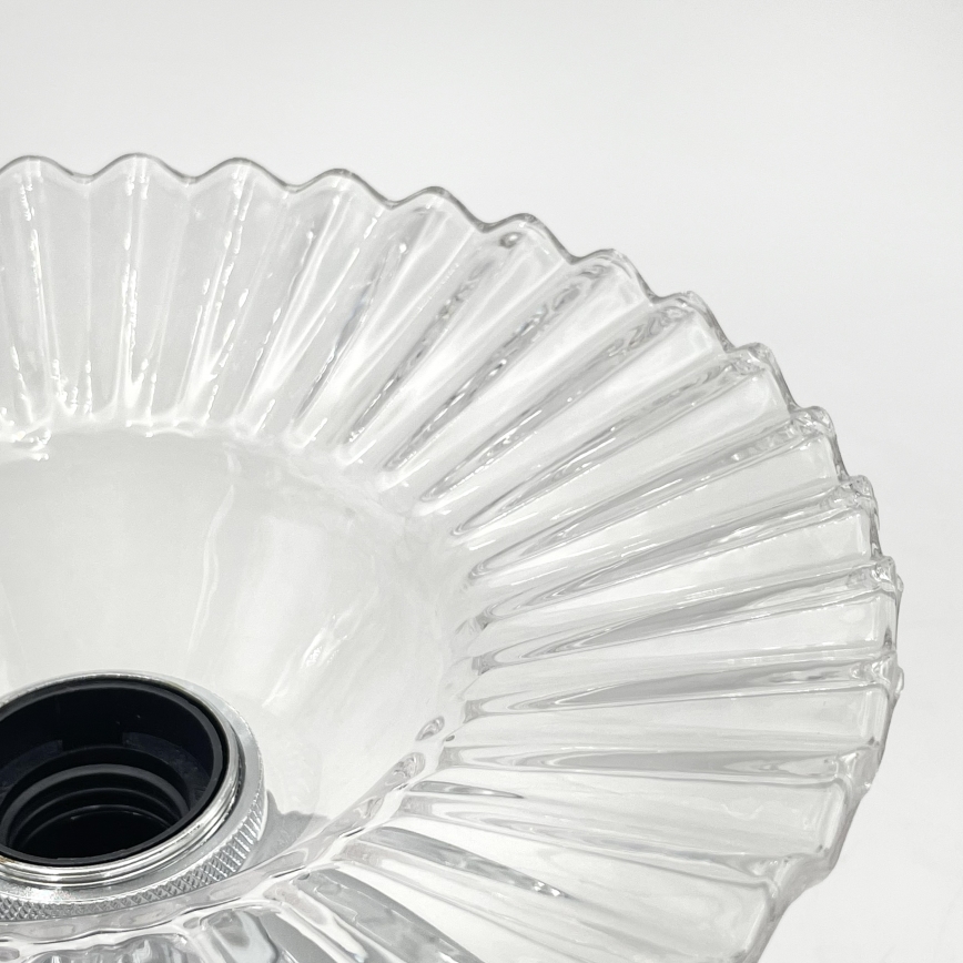 Flush-mount chandelier TRISH 1xE27/15W/230V polished chrome/clear