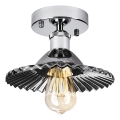 Flush-mount chandelier TRISH 1xE27/15W/230V polished chrome/smoked black