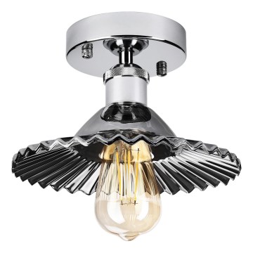 Flush-mount chandelier TRISH 1xE27/15W/230V polished chrome/smoked black