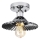 Flush-mount chandelier TRISH 1xE27/15W/230V polished chrome/smoked black