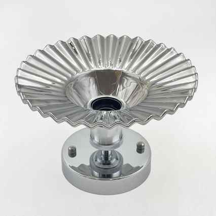 Flush-mount chandelier TRISH 1xE27/15W/230V polished chrome/smoked black