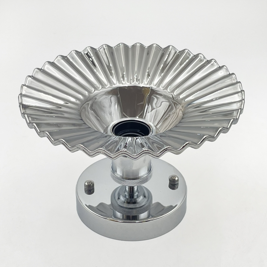 Flush-mount chandelier TRISH 1xE27/15W/230V polished chrome/smoked black