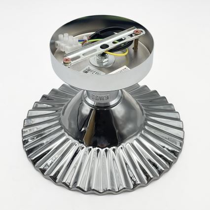 Flush-mount chandelier TRISH 1xE27/15W/230V polished chrome/smoked black