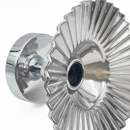 Flush-mount chandelier TRISH 1xE27/15W/230V polished chrome/smoked black