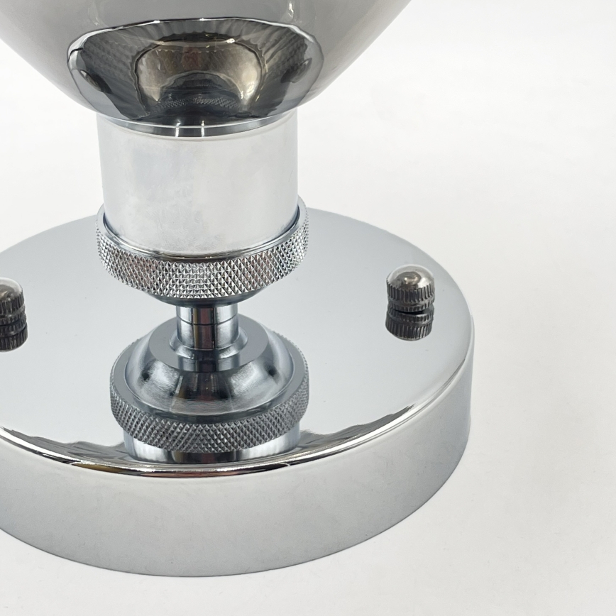 Flush-mount chandelier TRISH 1xE27/15W/230V polished chrome/smoked black