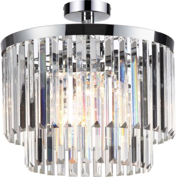 Flush-mount chandelier VETRO 4xE14/40W/230V, polished chrome