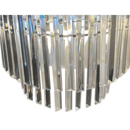 Flush-mount chandelier VETRO 4xE14/40W/230V, polished chrome