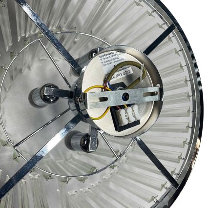 Flush-mount chandelier VETRO 4xE14/40W/230V, polished chrome