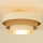 Flush-mount chandelier WENTA 1xE27/60W/230V Ø 50 cm beige/jute