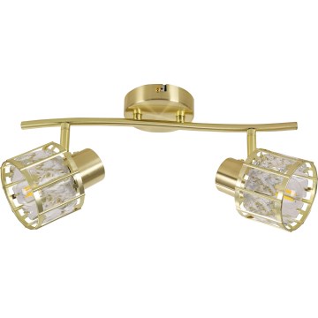 Flush-mount chandelier ZAHARA 2xE27/10W/230V, gold