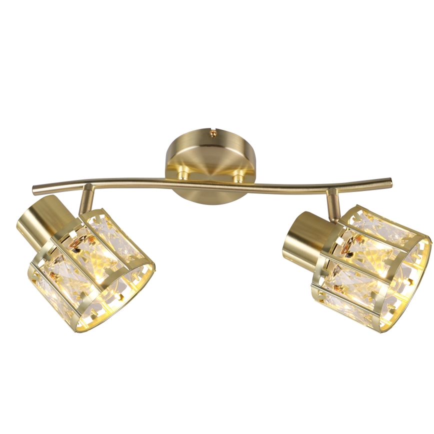 Flush-mount chandelier ZAHARA 2xE27/10W/230V, gold