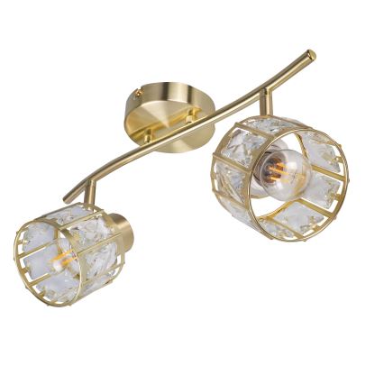 Flush-mount chandelier ZAHARA 2xE27/10W/230V, gold
