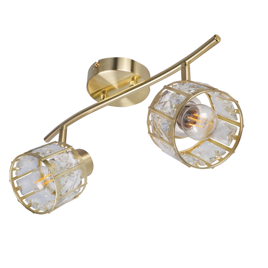 Flush-mount chandelier ZAHARA 2xE27/10W/230V, gold