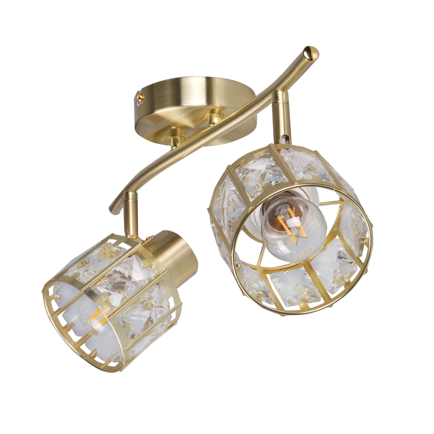 Flush-mount chandelier ZAHARA 2xE27/10W/230V, gold