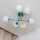 Flush-mounted ceiling light MOON 6xE27/15W/230V turquoise/yellow/blue