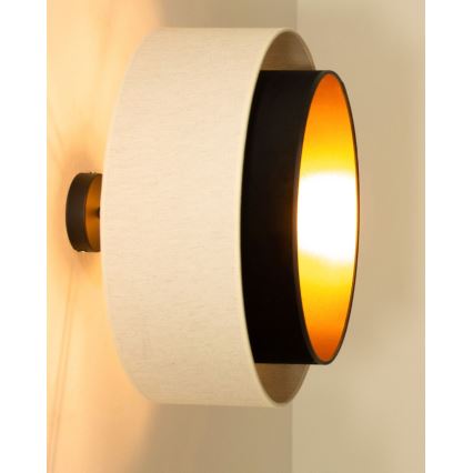 Flush-mounted ceiling light NATIA 1xE27/60W/230V white/black