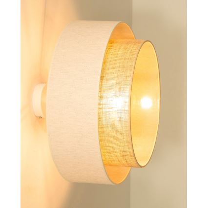 Flush-mounted ceiling light NATIA 1xE27/60W/230V white/brown