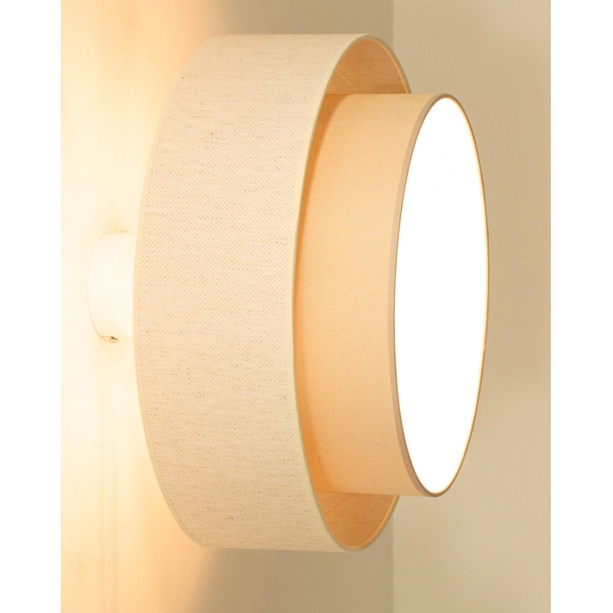Flush-mounted ceiling light NATIA 1xE27/60W/230V Ø 45 cm cream