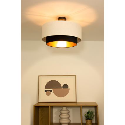 Flush-mounted ceiling light NATIA 1xE27/60W/230V Ø 45 cm white/black