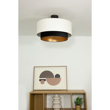 Flush-mounted ceiling light NATIA 1xE27/60W/230V Ø 45 cm white/black