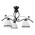 Flush-mounted ceiling light RETRO 3xE27/60W/230V black/white