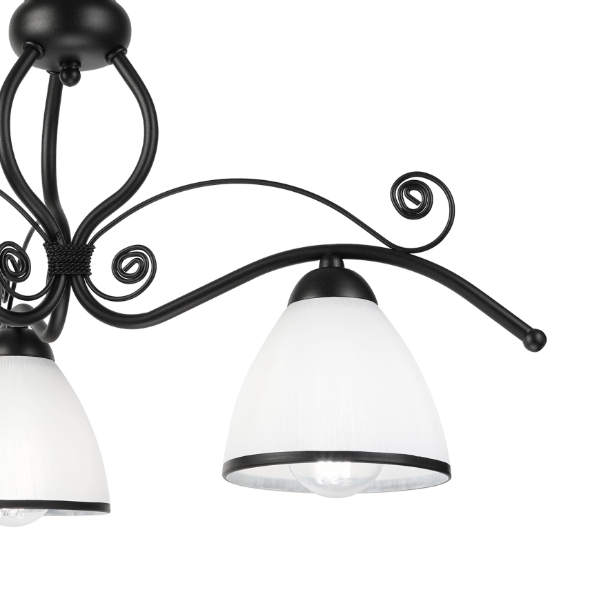 Flush-mounted ceiling light RETRO 3xE27/60W/230V black/white