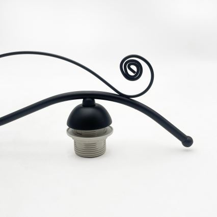 Flush-mounted ceiling light RETRO 3xE27/60W/230V black/white