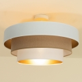 Flush-mounted ceiling light WENTA 1xE27/60W/230V Ø 50 cm white/brown