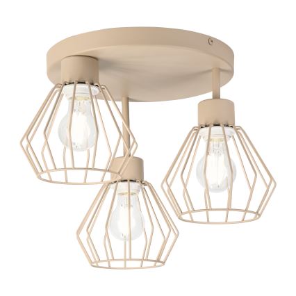 Flush-mounted chandelier AUDREY 3xE27/15W/230V beige