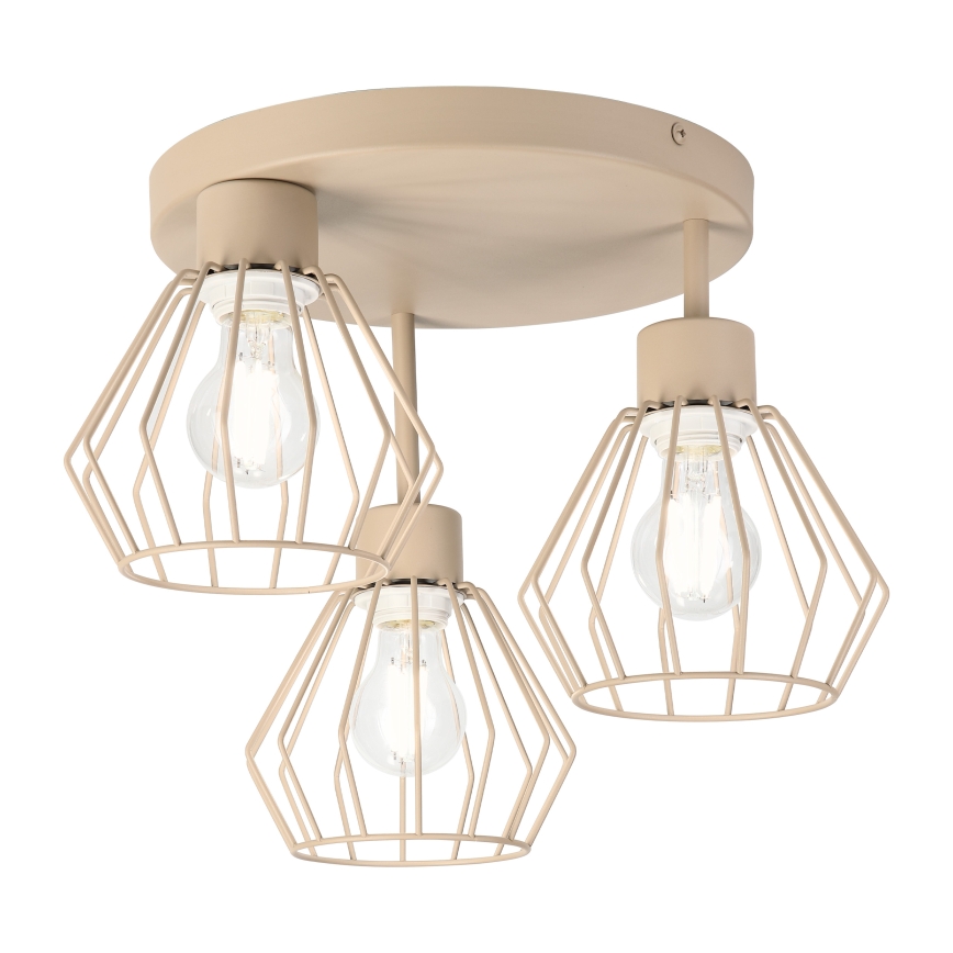 Flush-mounted chandelier AUDREY 3xE27/15W/230V beige