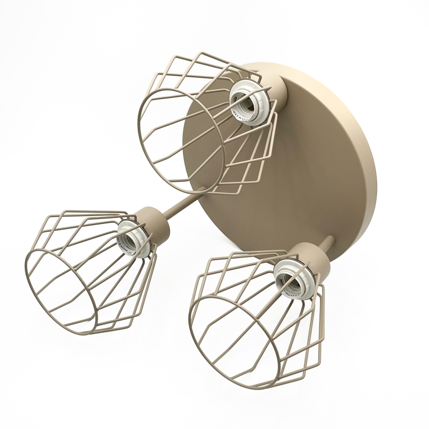 Flush-mounted chandelier AUDREY 3xE27/15W/230V beige