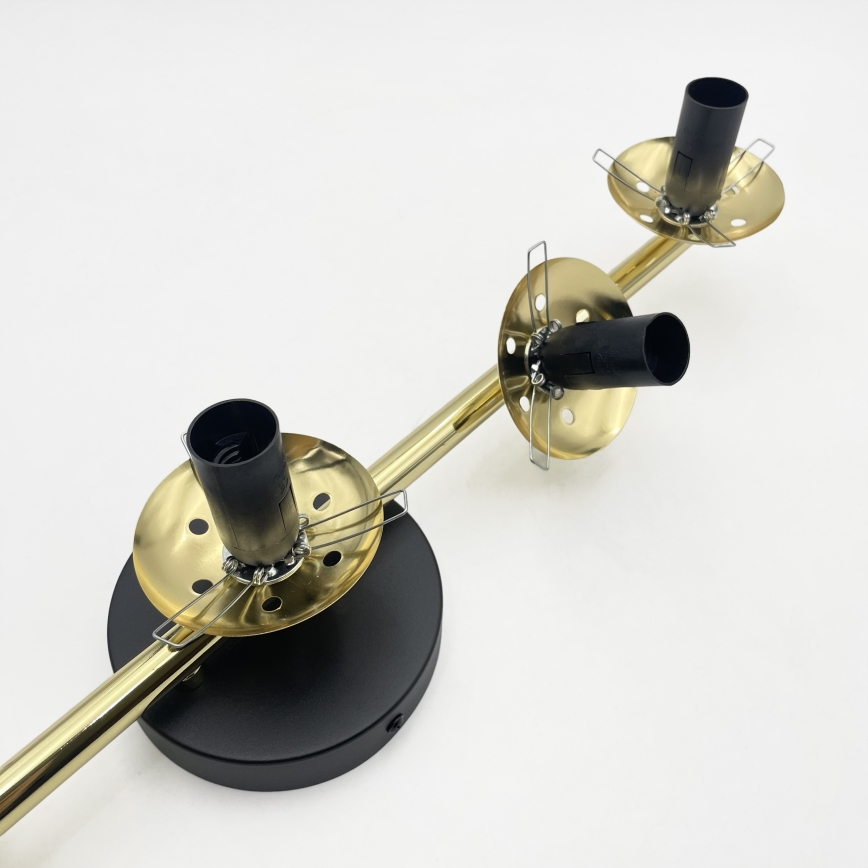 Flush-mounted chandelier AURIS 5xE14/15W/230V gold/smoky black/beige