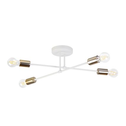 Flush-mounted chandelier CAMBRIDGE 4xE27/15W/230V brass/white