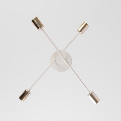Flush-mounted chandelier CAMBRIDGE 4xE27/15W/230V brass/white