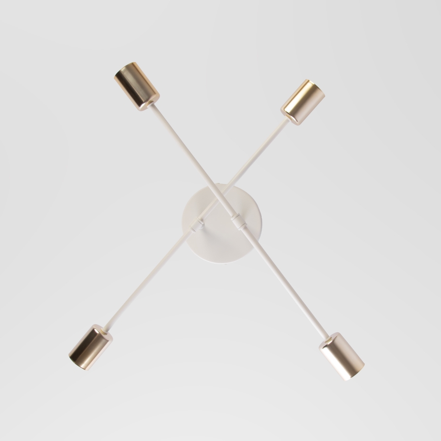 Flush-mounted chandelier CAMBRIDGE 4xE27/15W/230V brass/white