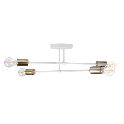 Flush-mounted chandelier CAMBRIDGE 4xE27/15W/230V brass/white