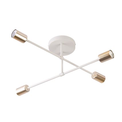 Flush-mounted chandelier CAMBRIDGE 4xE27/15W/230V brass/white