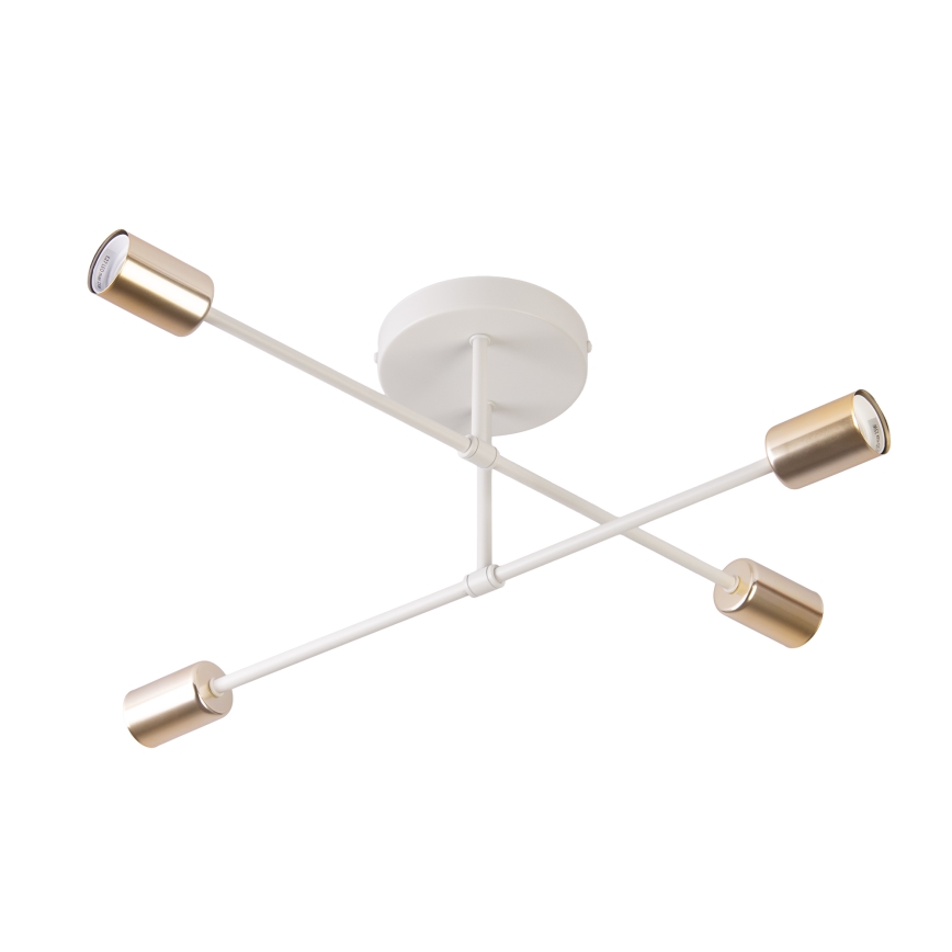 Flush-mounted chandelier CAMBRIDGE 4xE27/15W/230V brass/white