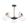 Flush-mounted chandelier DANTONA 3xE27/15W/230V black/beige