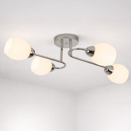 Flush mounted chandelier KING 4xE27/15W/230V polished chrome